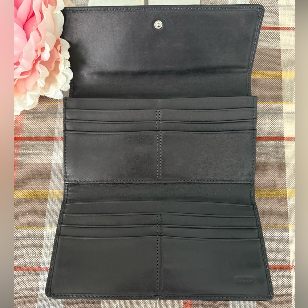 Coach Vintage Soho Leather Pleated Trifold Wallet - Crossbody - Picture 7 of 14